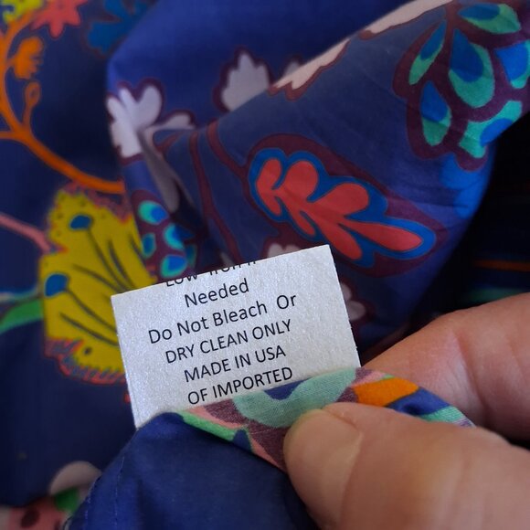 Sara Campbell NWT Women's Size XL Blue Liberty Garden Print Peasant Top - Picture 11 of 13